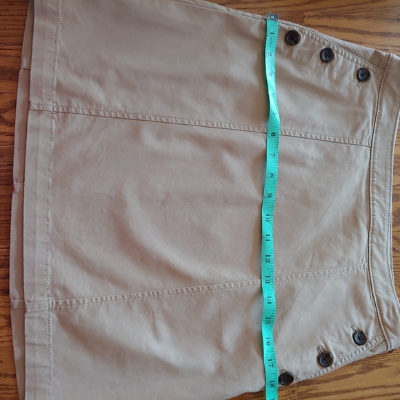 NWT Banana Republic Button Pocket Golden Khaki Skirt - Picture 6 of 6
